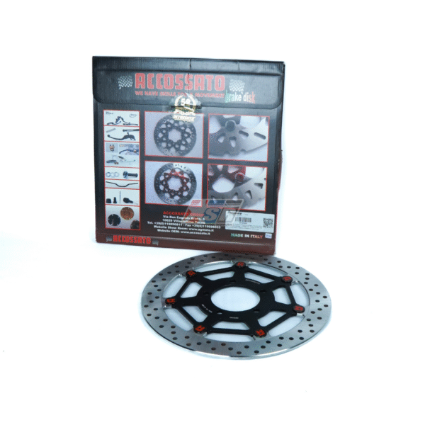 Piringan Cakram Depan Floating Accossato Elite Line Ø310mm Kawasaki Z1000 / Z800 / ZX636 (Sepasang)
