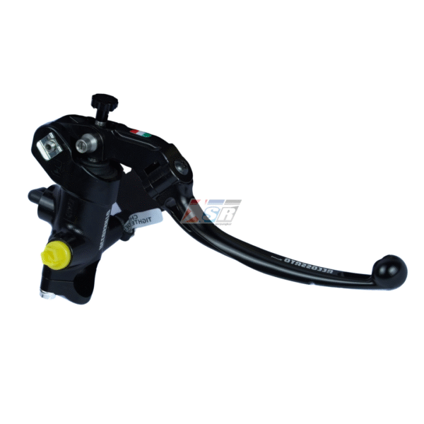 Accossato Master Rem Kanan 16mm & 19mm Universal dengan Body Hitam dan Folding Lever untuk 1 & 2 Kaliper Sepeda Motor Italian Quality - Silver, 19 x 18 - Gambar 4