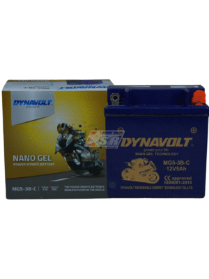Aki Dynavolt Nano-Gel MG5 -3B-C untuk motor Astrea Grand, Legenda, Mio Sporty