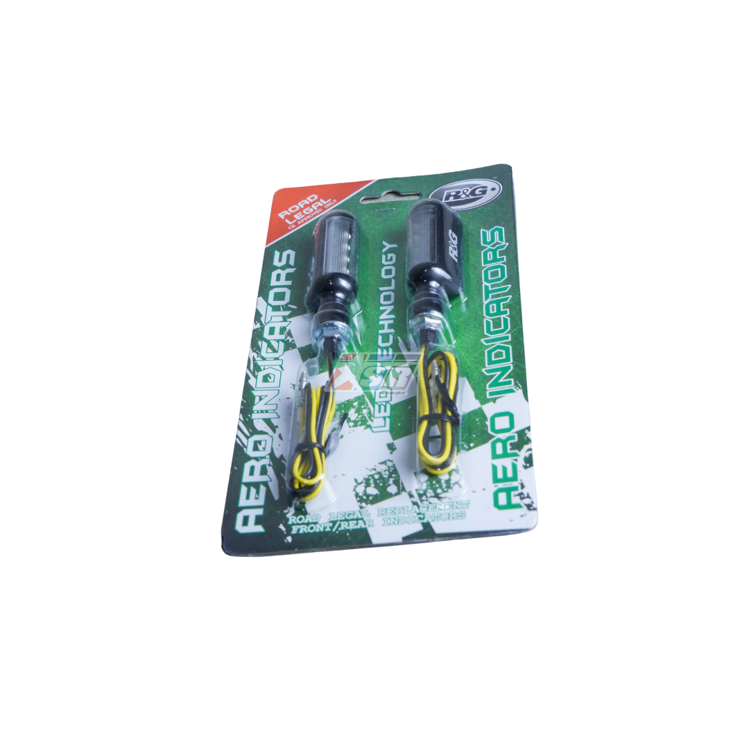 Sein LED Merk R&G Aero Indicator (Black) Universal Semua Motor - Gambar 2