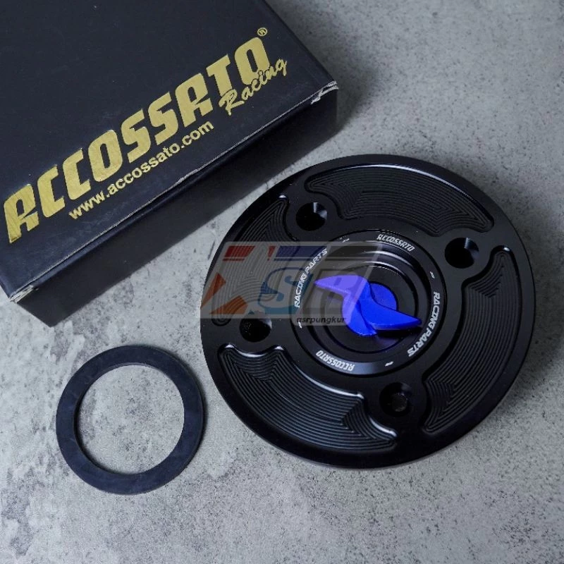 Tutup Tangki Fuel Cap Accossato Yamaha MT 07.MT09.MT10.MT25.R25.R6 CNC Billet - Gambar 2